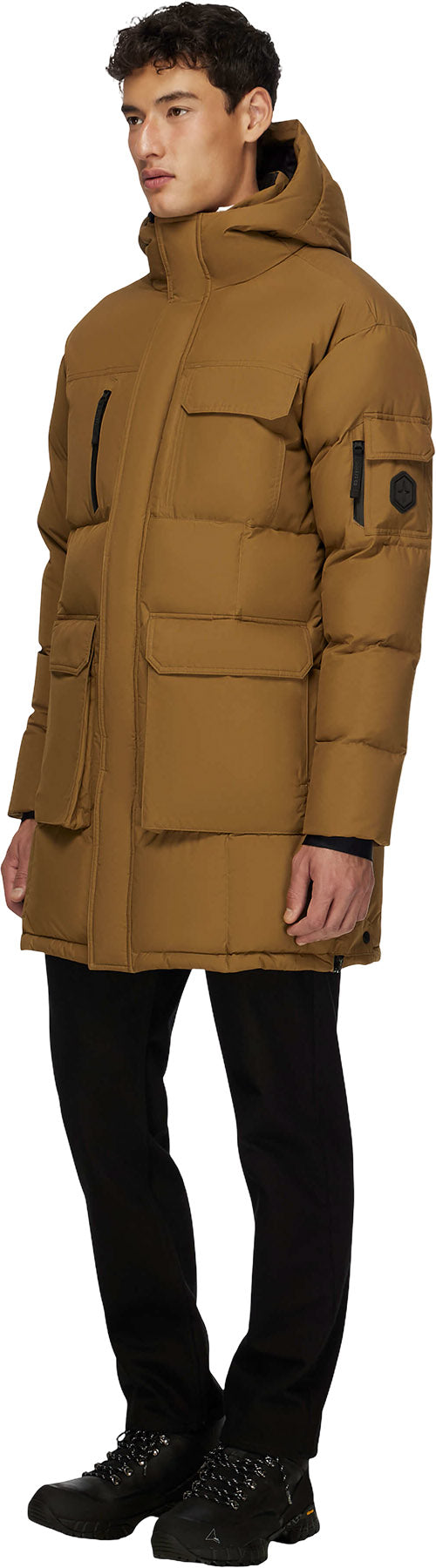 Compass Hooded Recycled Down Winter Jacket - Men's