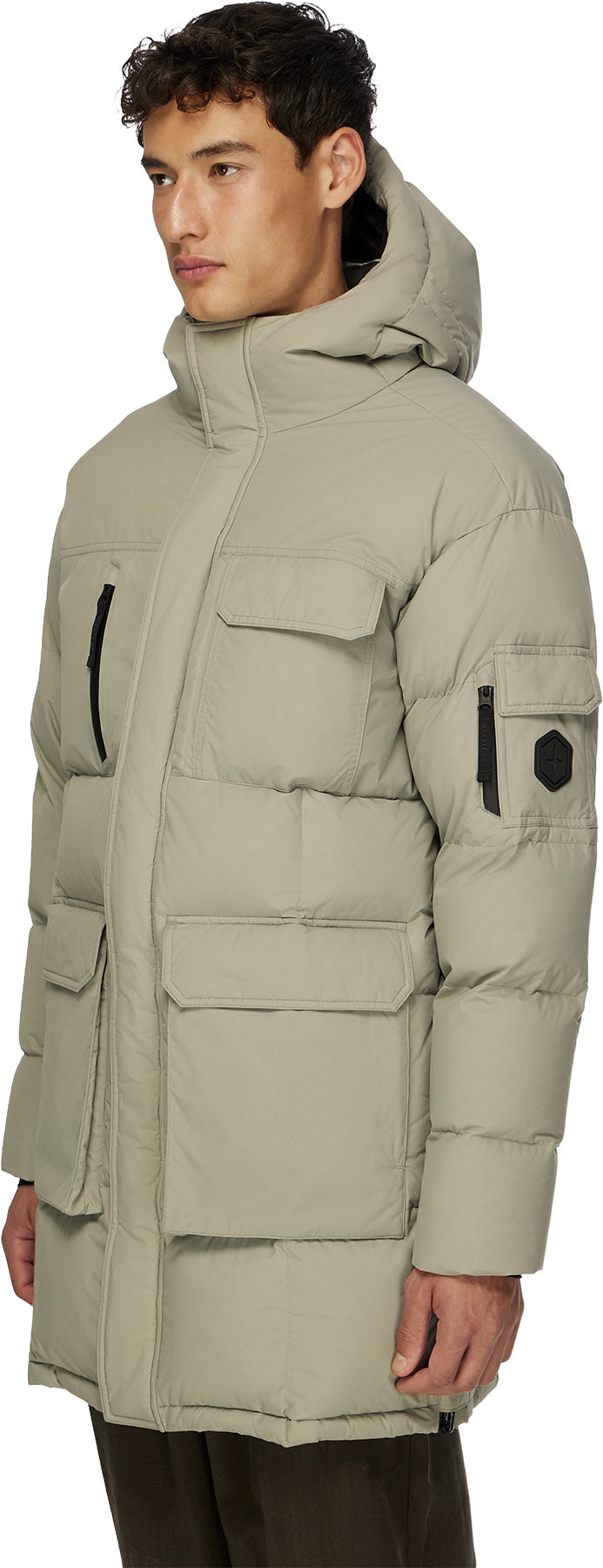 Compass Hooded Recycled Down Winter Jacket - Men's