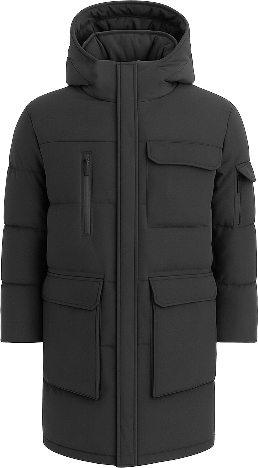 Compass Hooded Recycled Down Winter Jacket - Men's