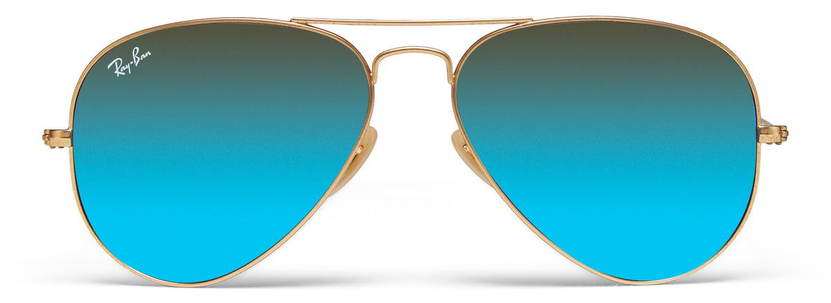 Aviator Flash - Gold Frame - Blue Flash Lens