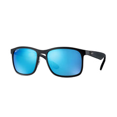 RB4264 Chromance - Black Frame - Blue Mirror Polarized Lens