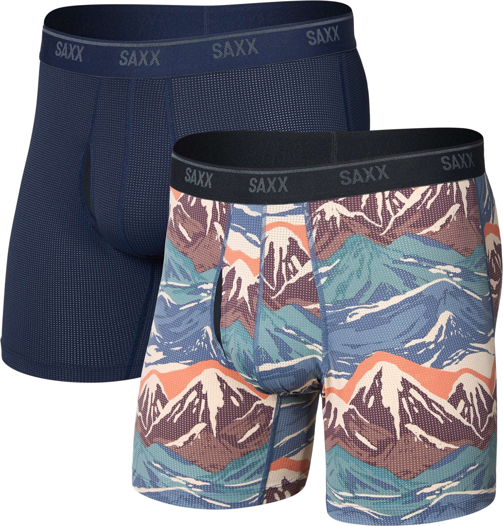 Quest Quick-Dry Mesh 2 Pack Boxer Brief with Fly - Men's