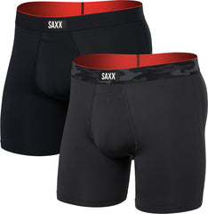 Multi-Sport Mesh Performance 2 Pack Boxer Brief with Fly 6" - Men's