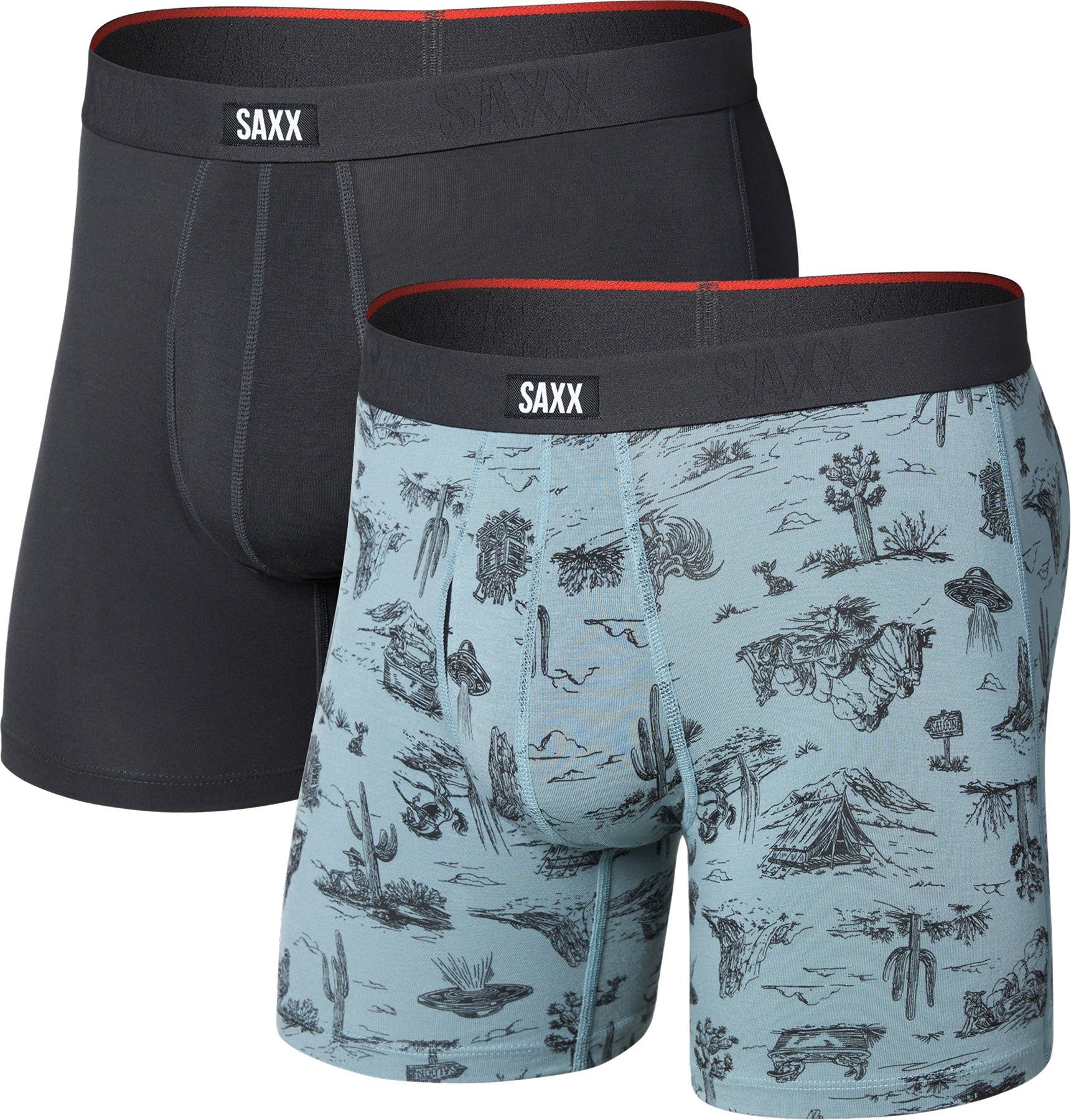 Vibe Xtra 2 Pack Boxer Brief with Fly 6" - Men's