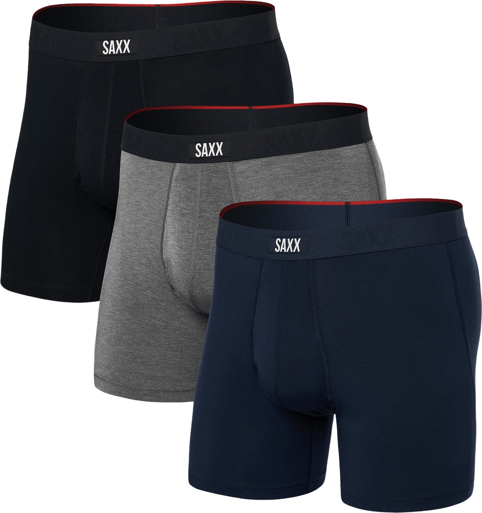 Vibe Xtra 3 Pack Boxer Brief with Fly 6" - Men's
