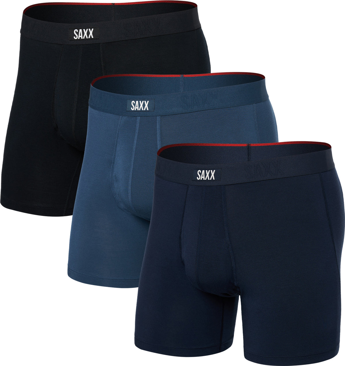 Vibe Xtra 3 Pack Boxer Brief with Fly 6" - Men's