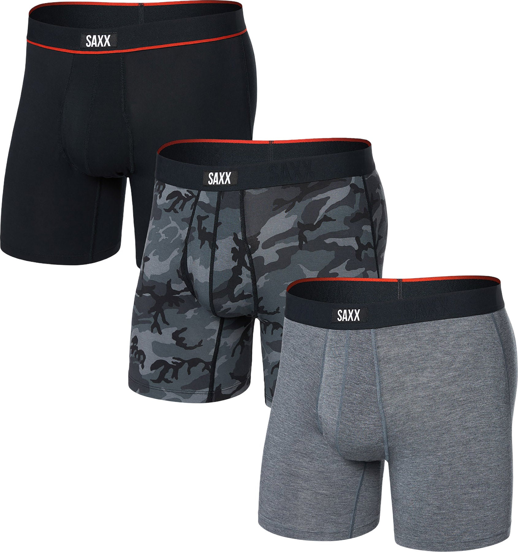 Vibe Xtra 3 Pack Boxer Brief with Fly 6" - Men's