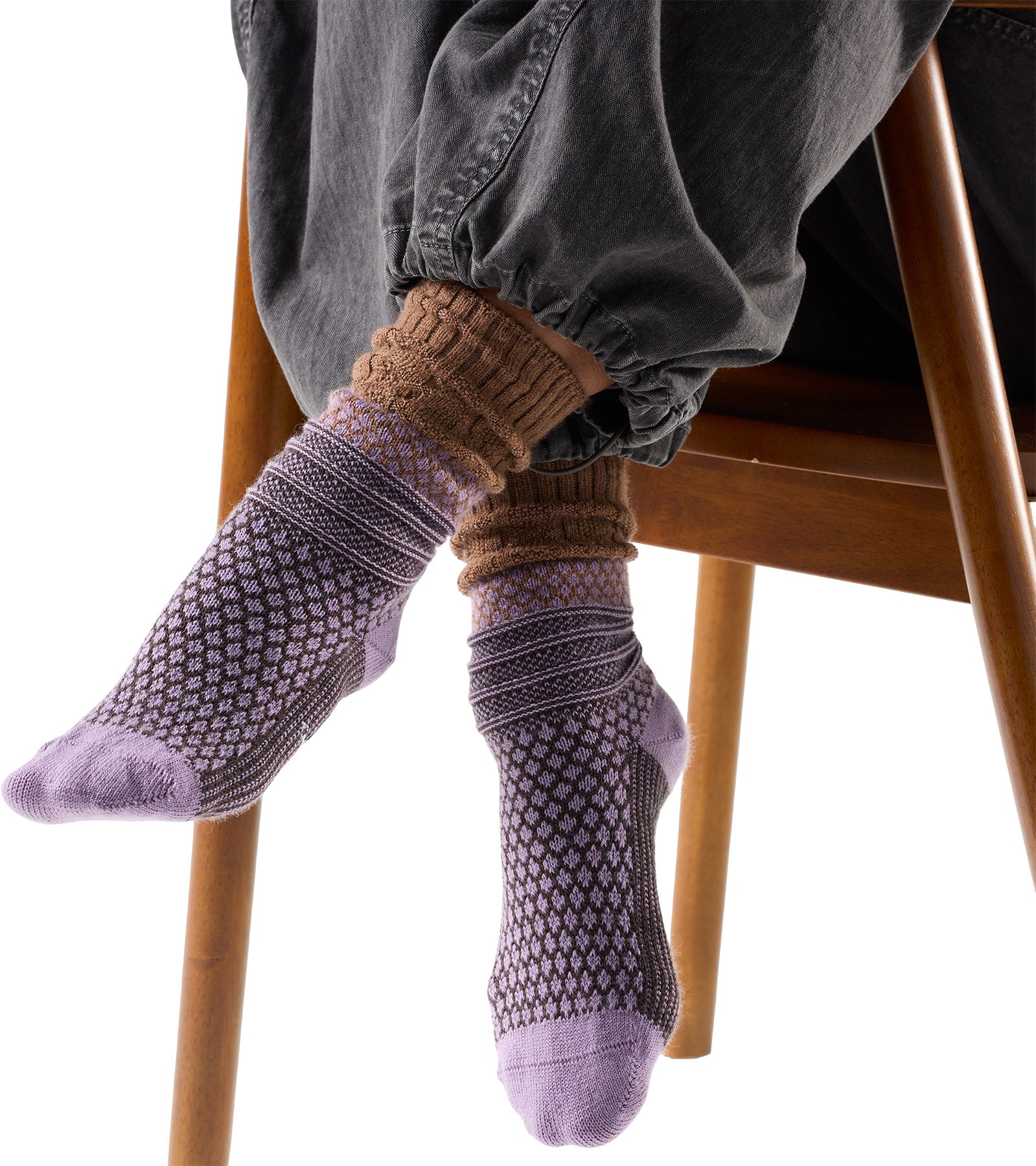 Everyday Popcorn Cable Crew Socks - Unisex