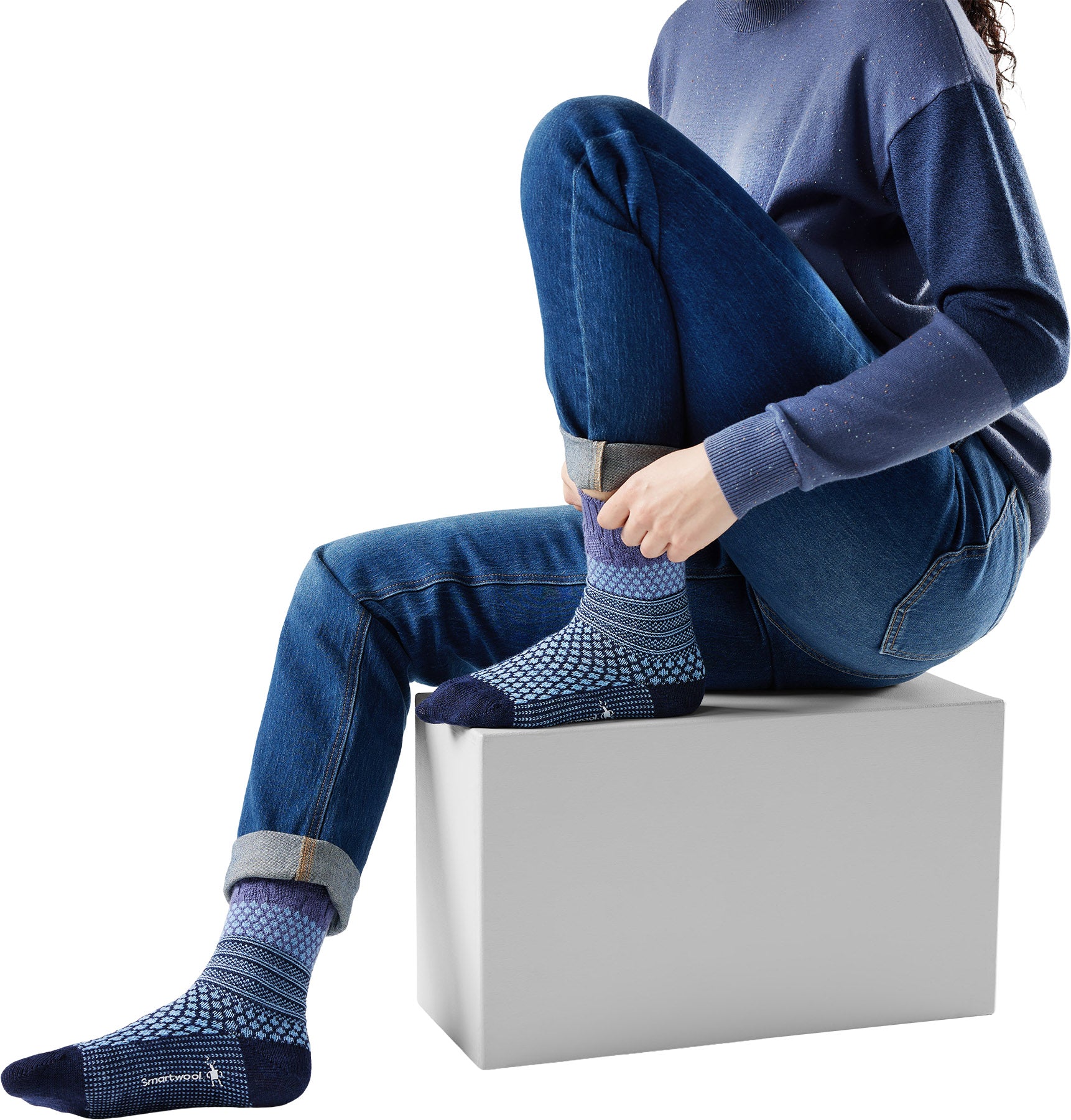 Everyday Popcorn Cable Crew Socks - Unisex