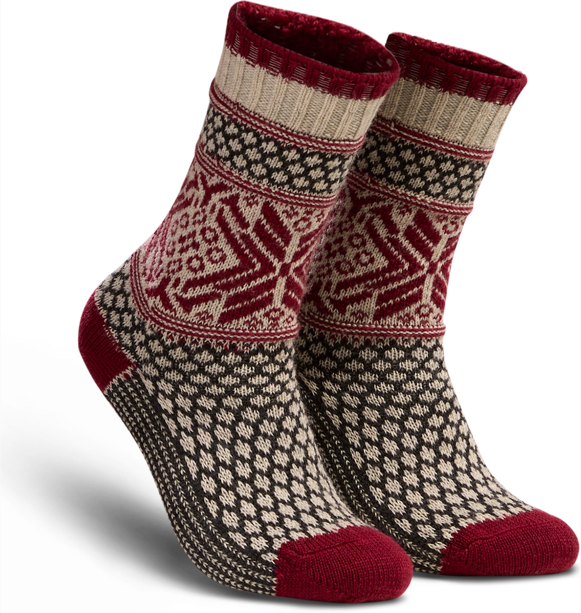 Everyday Popcorn Snowflake Pattern Crew Socks - Unisex