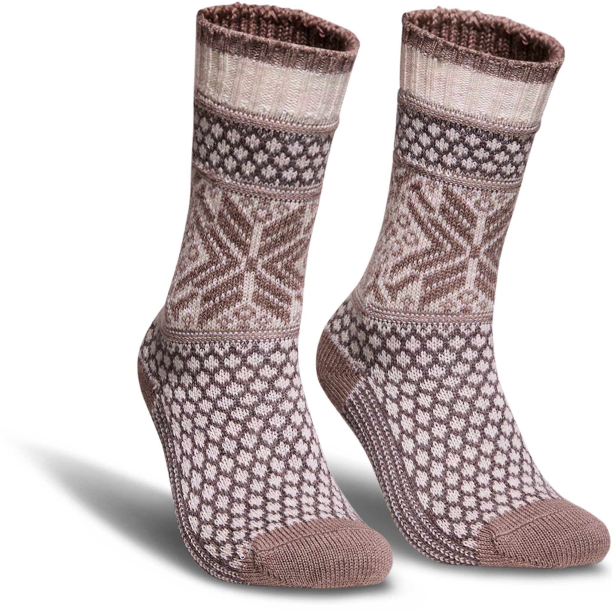 Everyday Popcorn Snowflake Pattern Crew Socks - Unisex