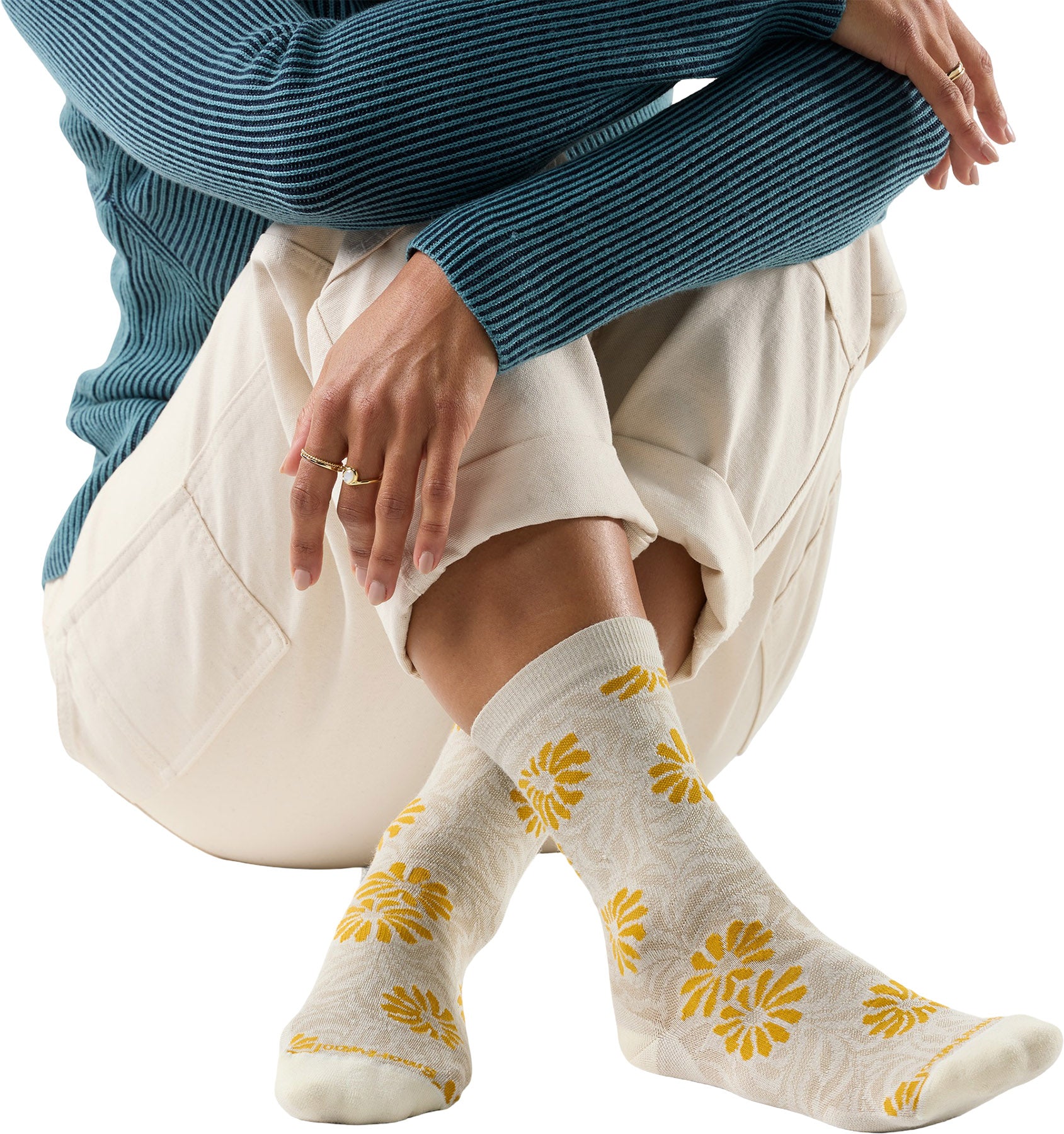 Everyday Floral Crew Socks - Women's
