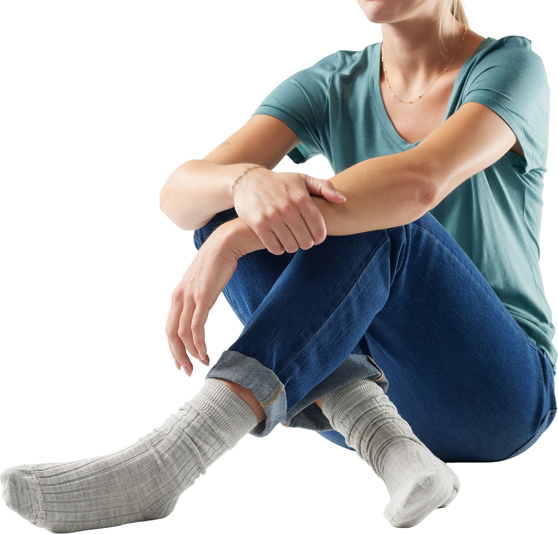Everyday Slouchy Rib Tall Crew Socks - Women's