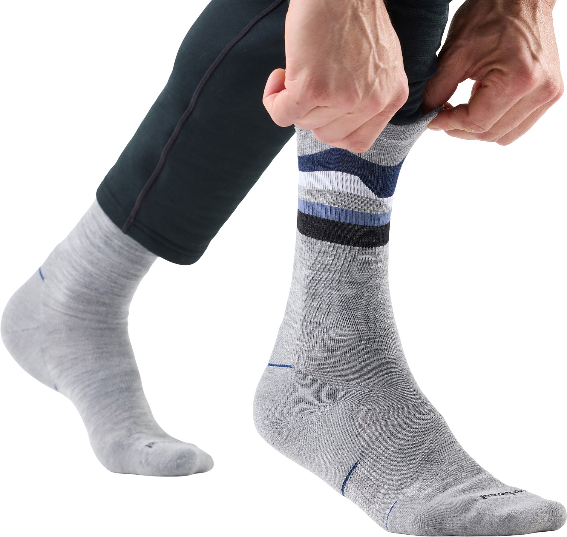 Run Cold Weather Targeted Cushion Horizons Crew Socks - Men's