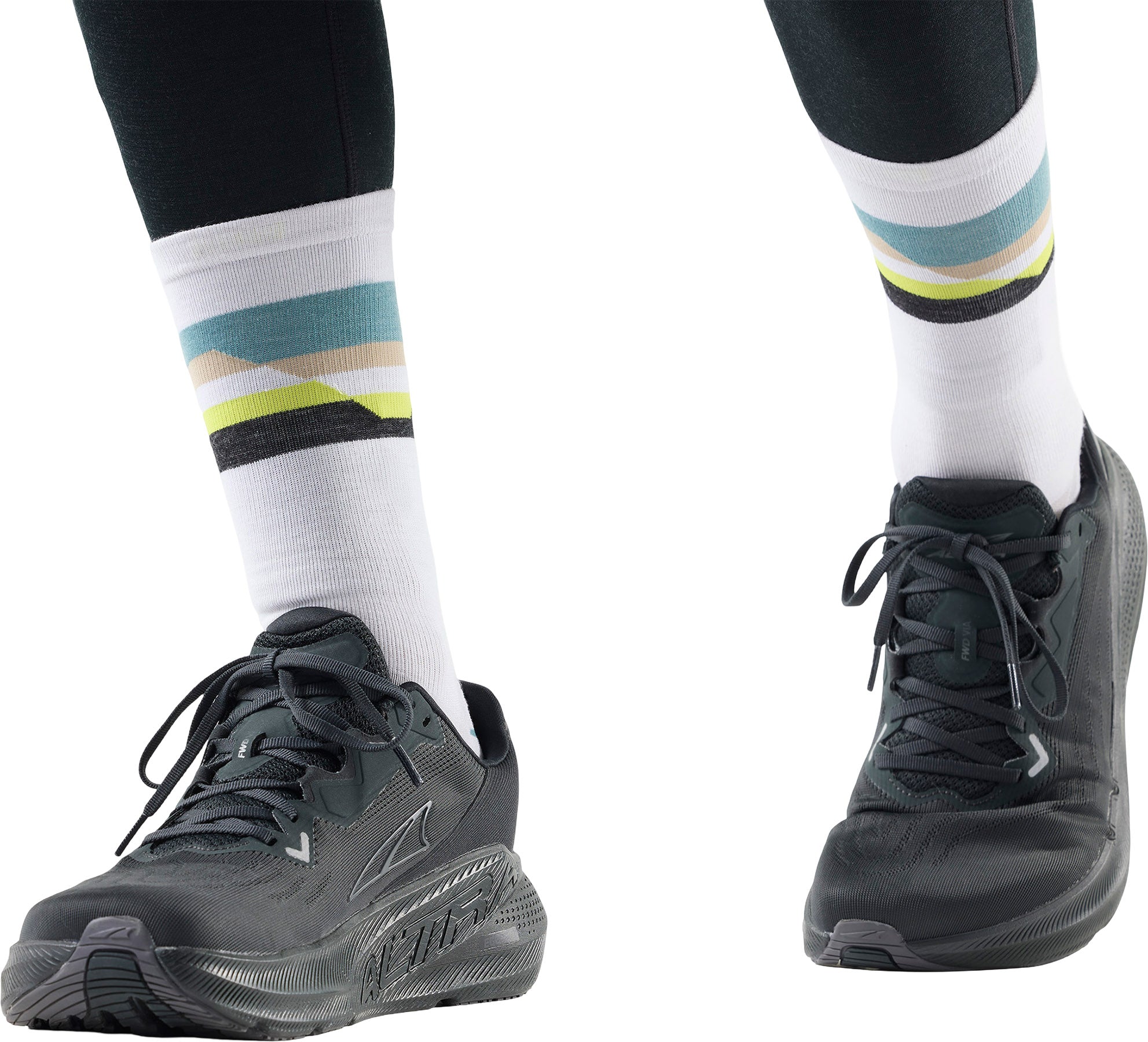 Run Cold Weather Targeted Cushion Horizons Crew Socks - Men's