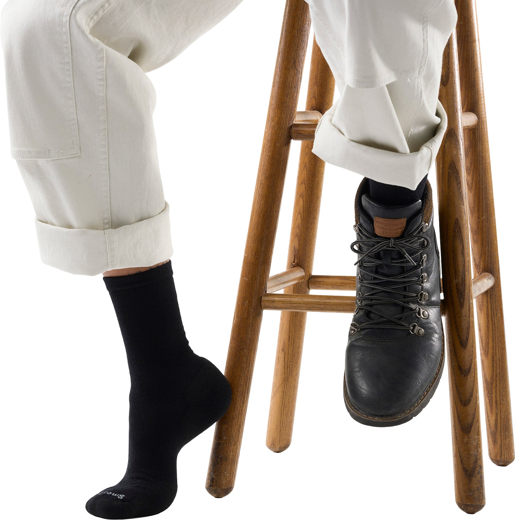 Everyday Solid Rib Crew Socks - Men's