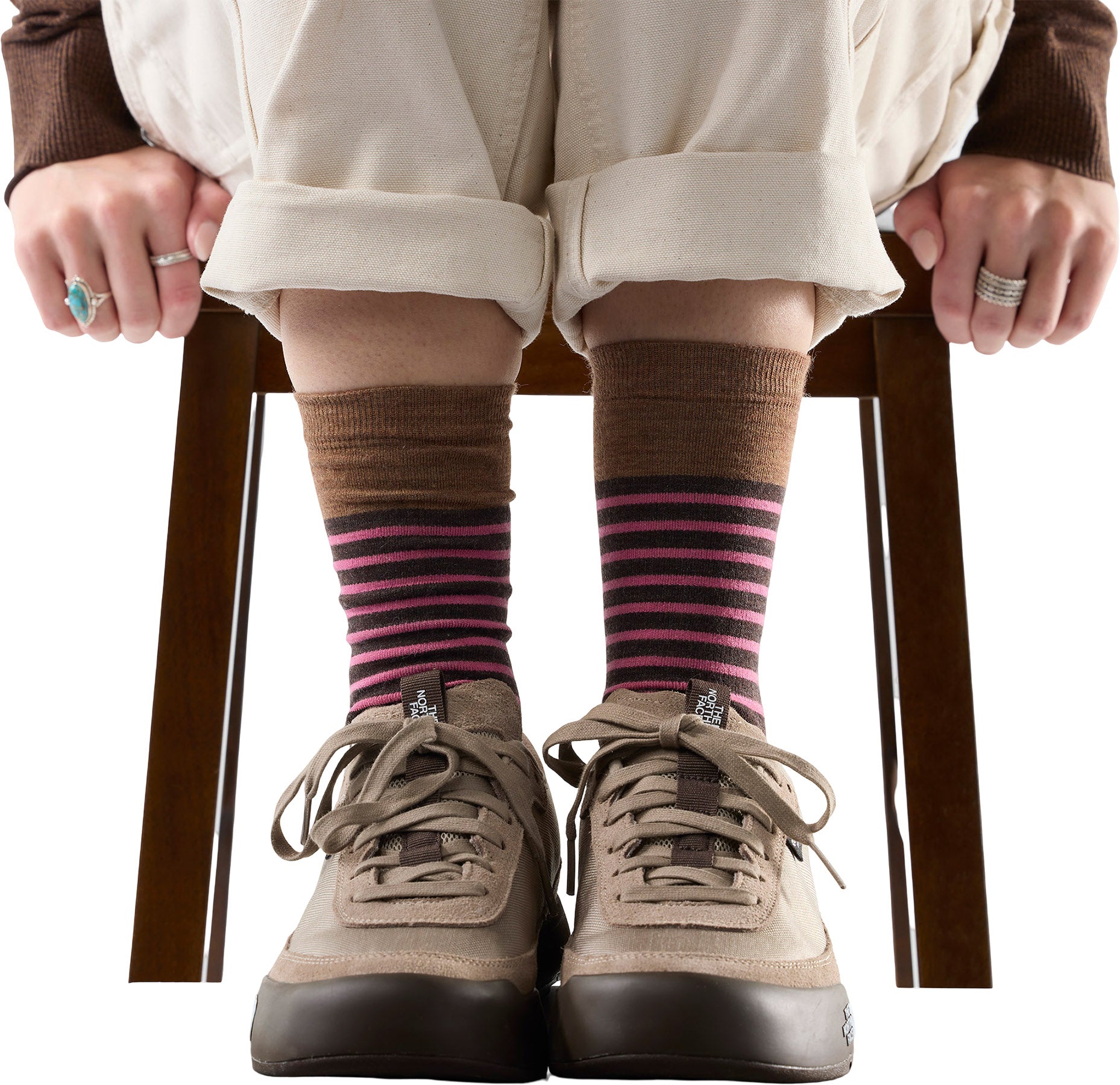 Everyday Pin Stripe Crew Socks - Women's