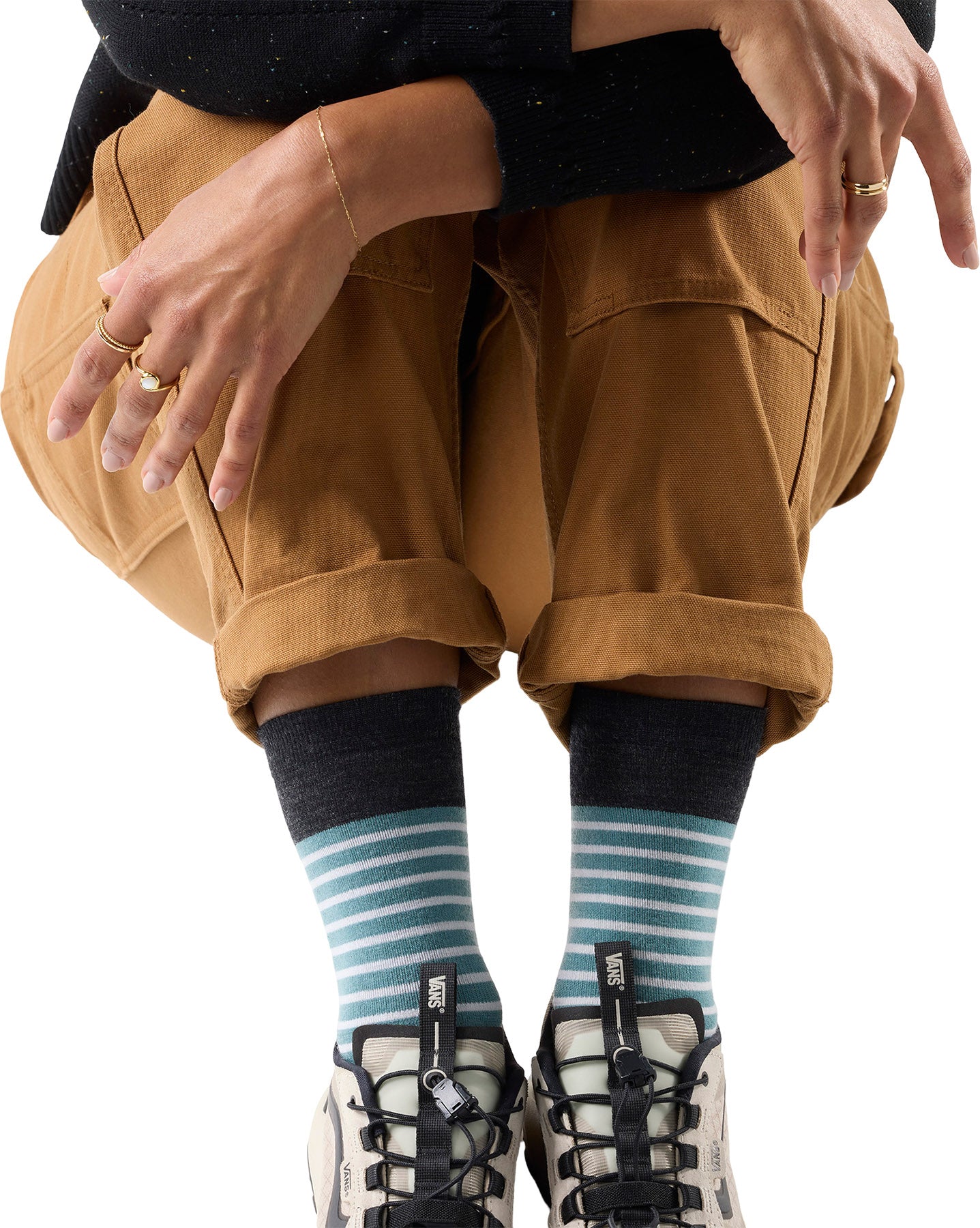 Everyday Pin Stripe Crew Socks - Women's