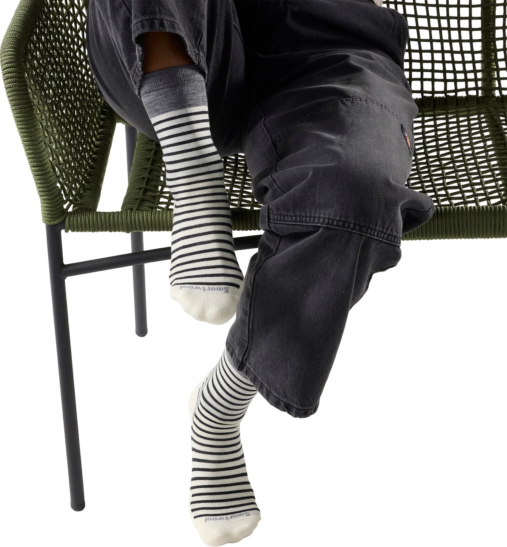 Everyday Pin Stripe Crew Socks - Women's