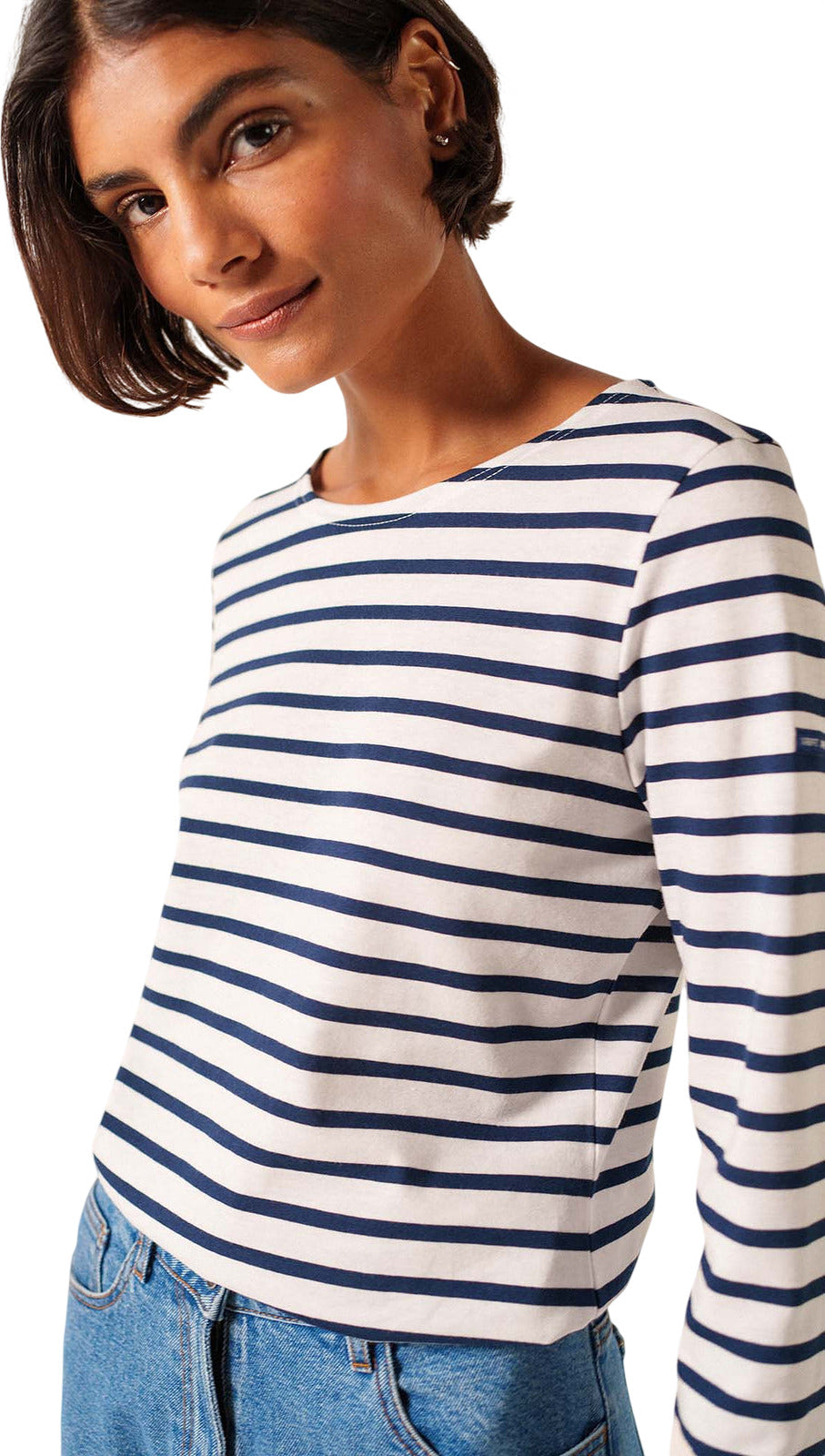 Minquidame Breton Striped Shirt With Long Sleeve - Women's