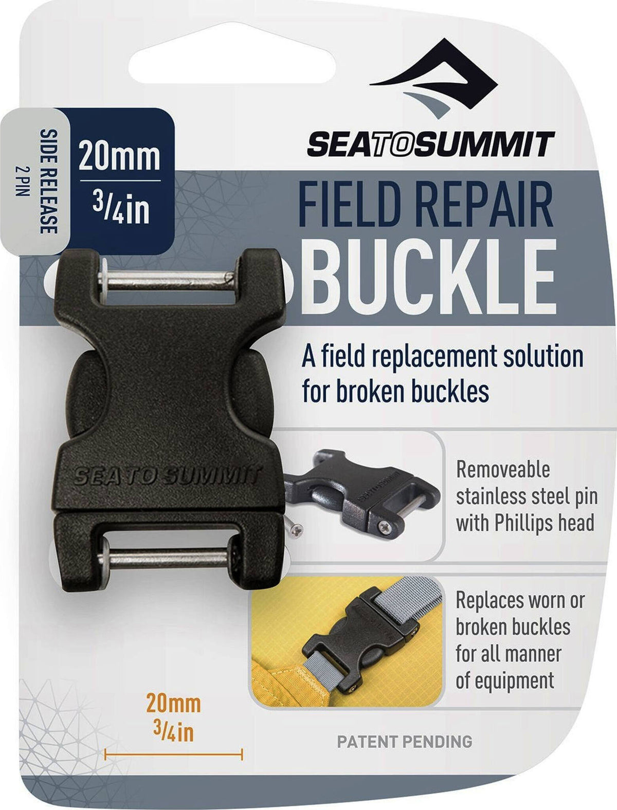 Field Repair Buckle Side Release [2 Pin] - 3/4in | 20mm