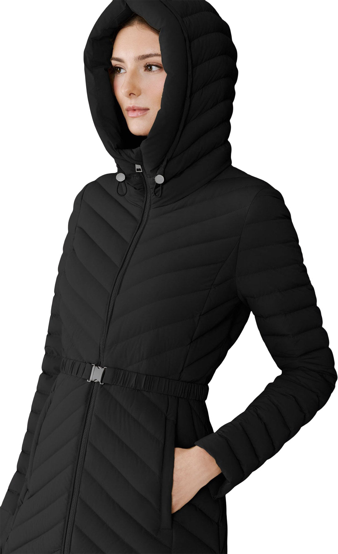 Estelle Stretch Down Belted Coat - Women's