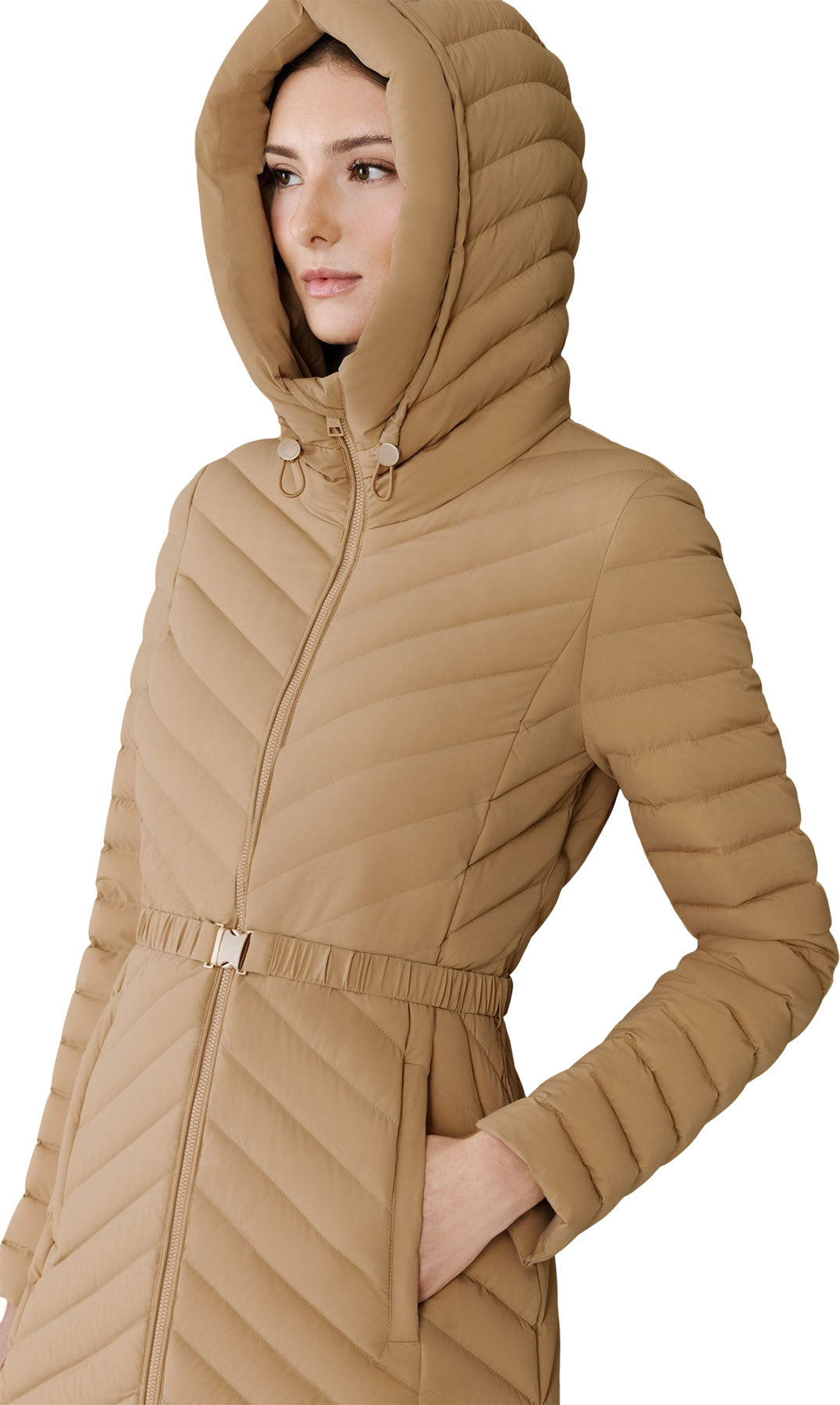 Estelle Stretch Down Belted Coat - Women's