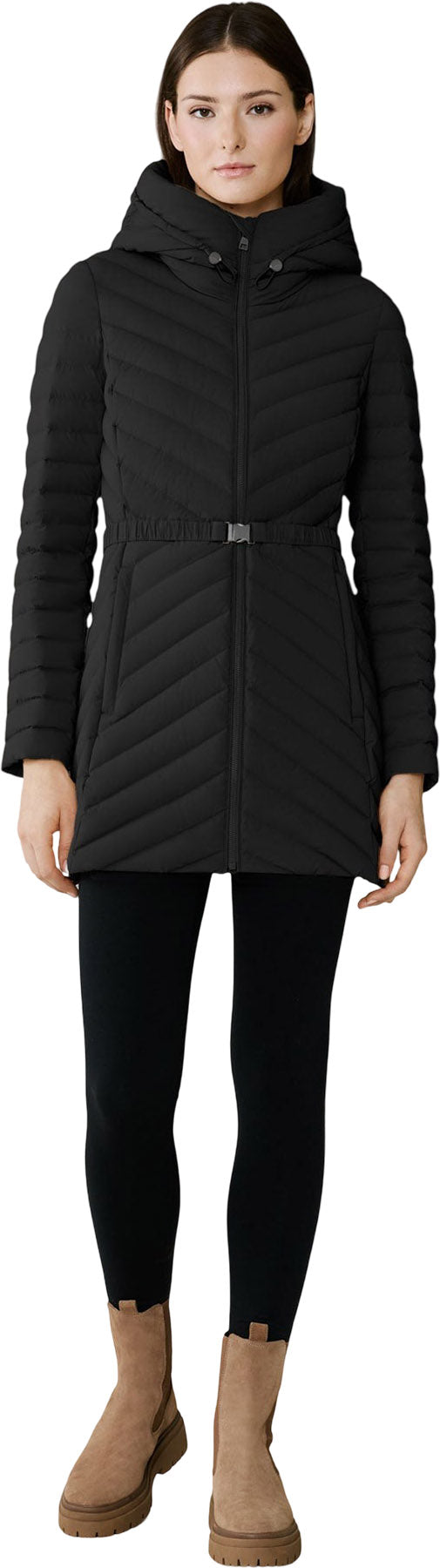 Estelle Stretch Down Belted Coat - Women's