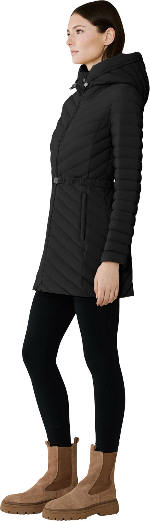 Estelle Stretch Down Belted Coat - Women's