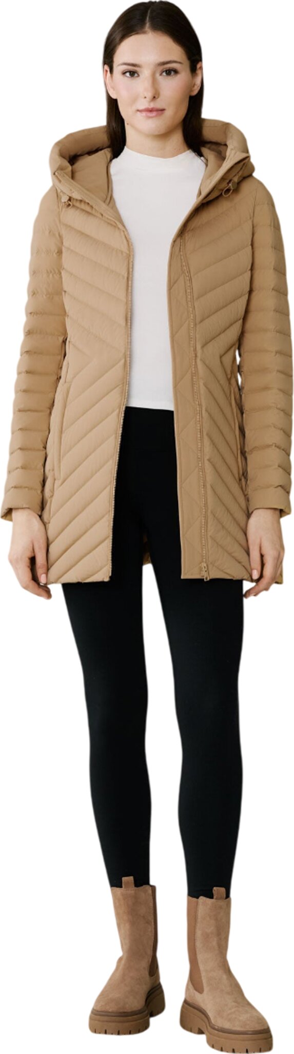 Estelle Stretch Down Belted Coat - Women's