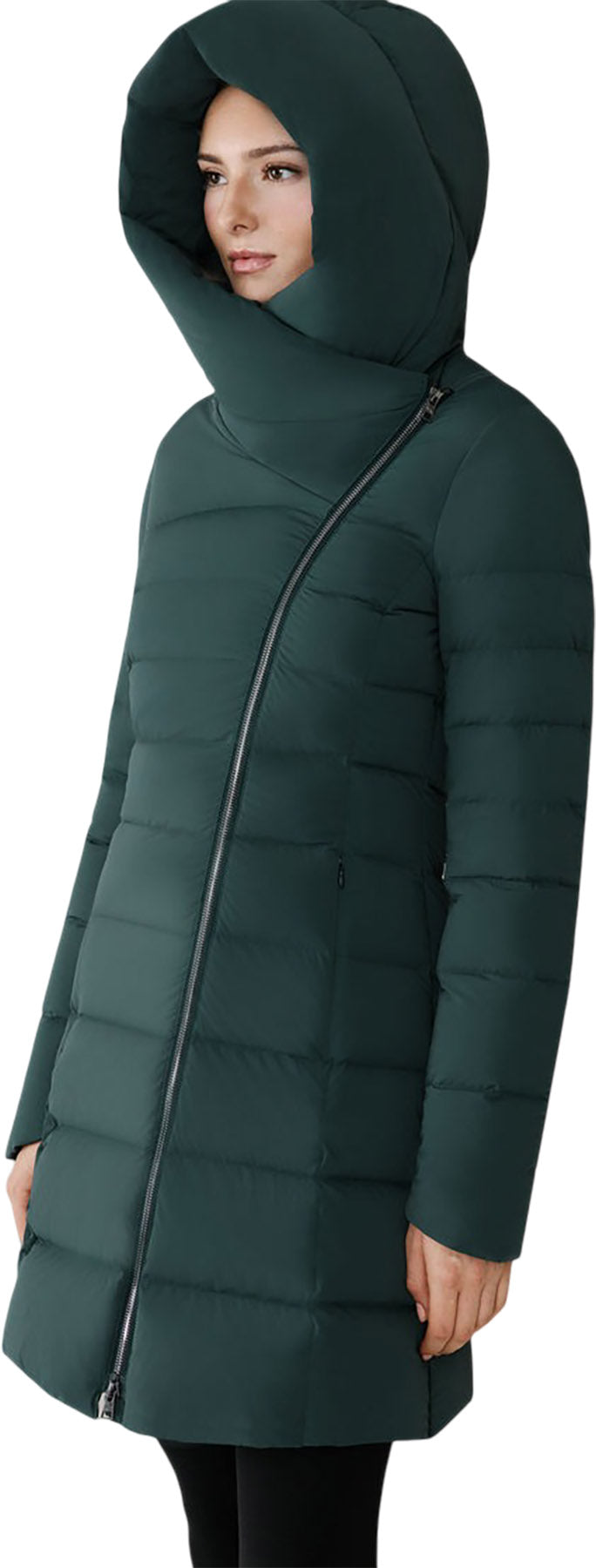 Judy-M Stretch Down Coat with Hood - Women's 