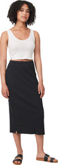 High-Rise Knit Rib Midi Skirt - Women's