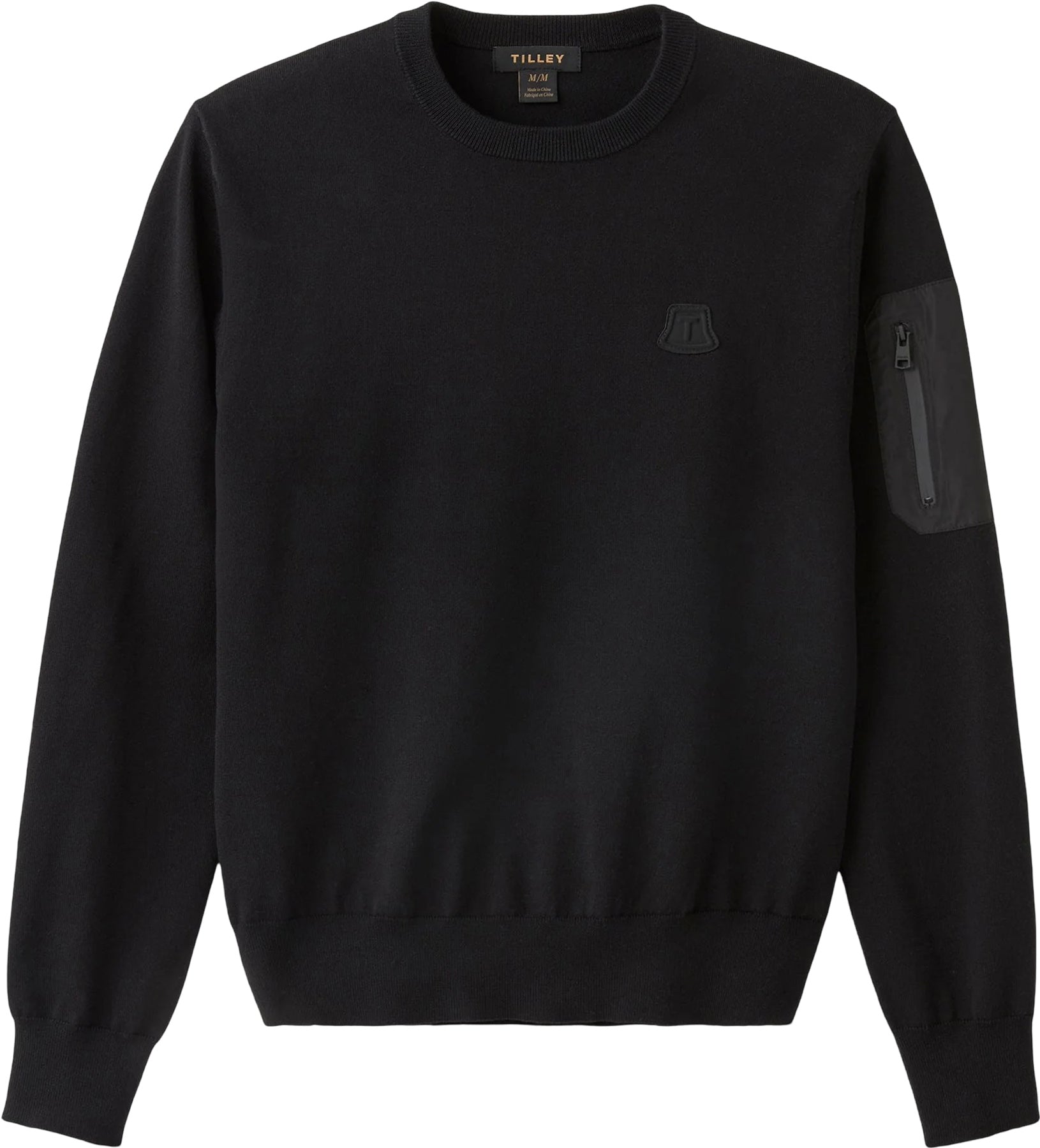 Cotton Pocket Crew Neck Sweater - Men's