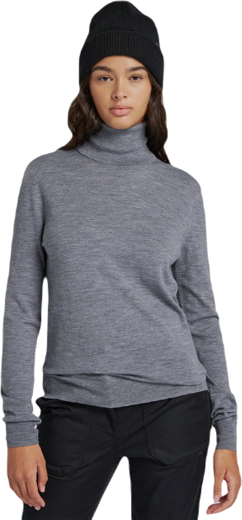 Stretch Merino Turtleneck Top - Women's 