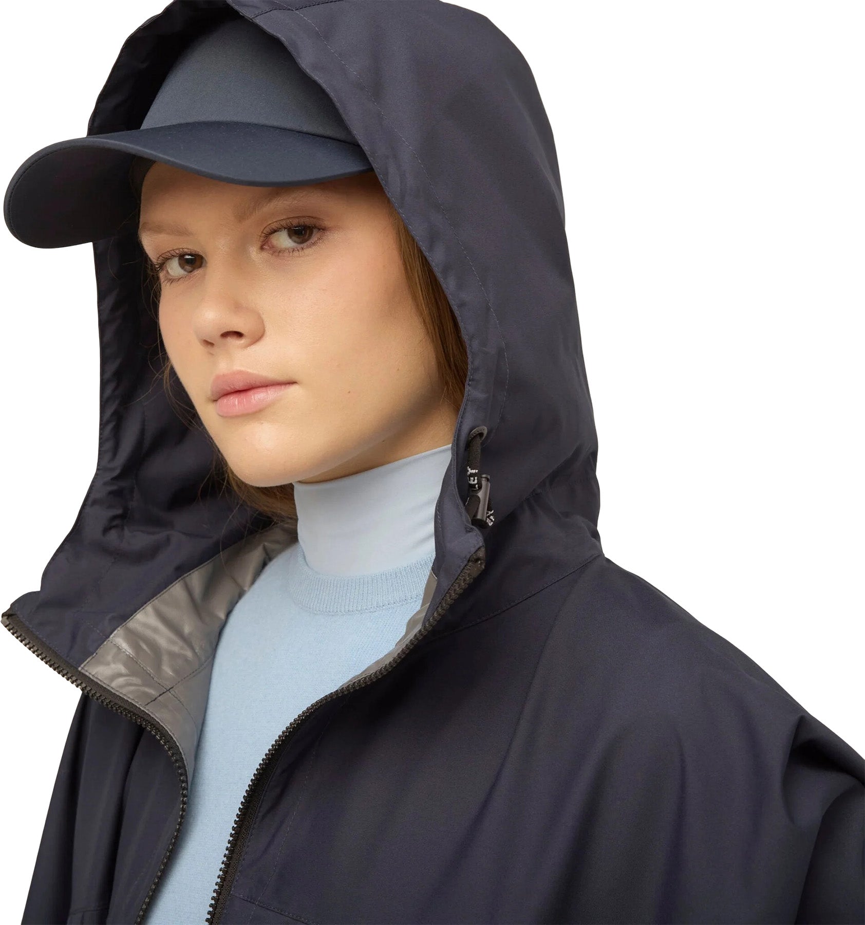 Packable Hooded Poncho - Women's