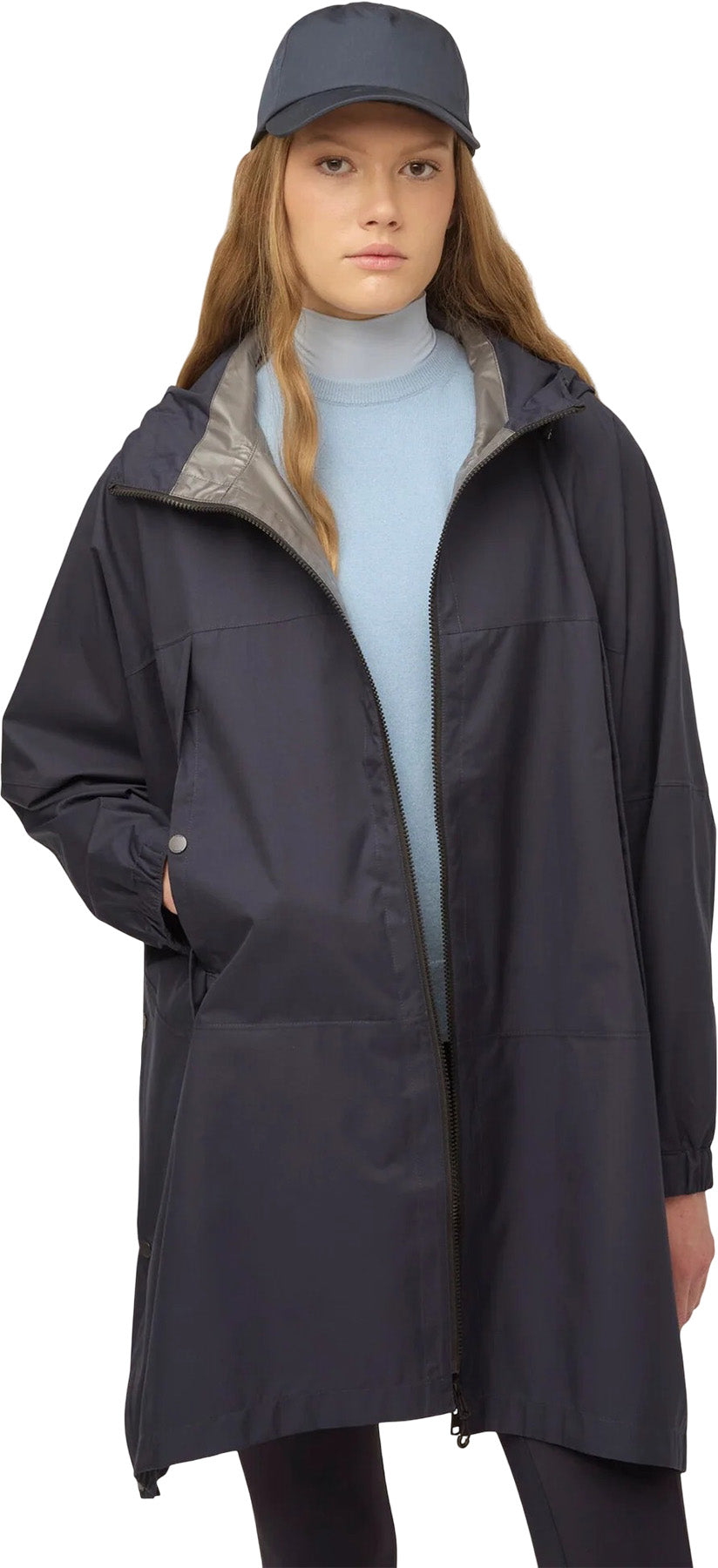 Packable Hooded Poncho - Women's