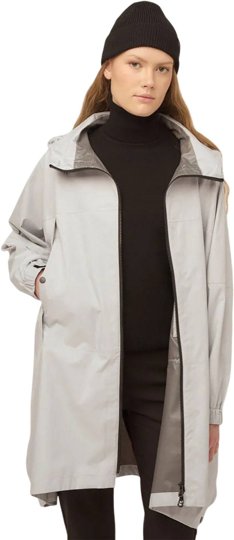 Packable Hooded Poncho - Women's