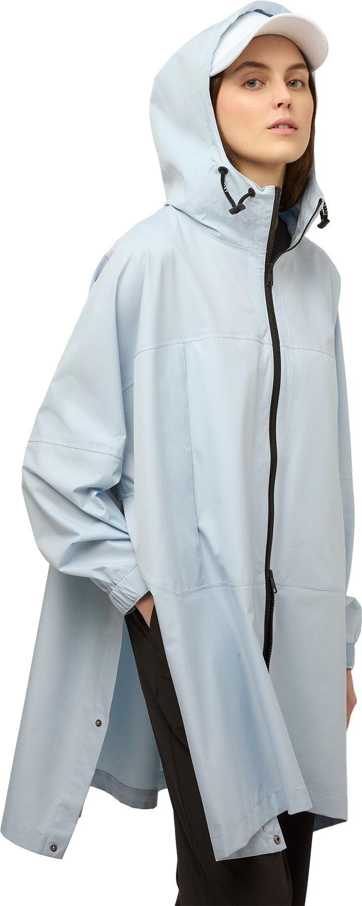Packable Hooded Poncho - Women's