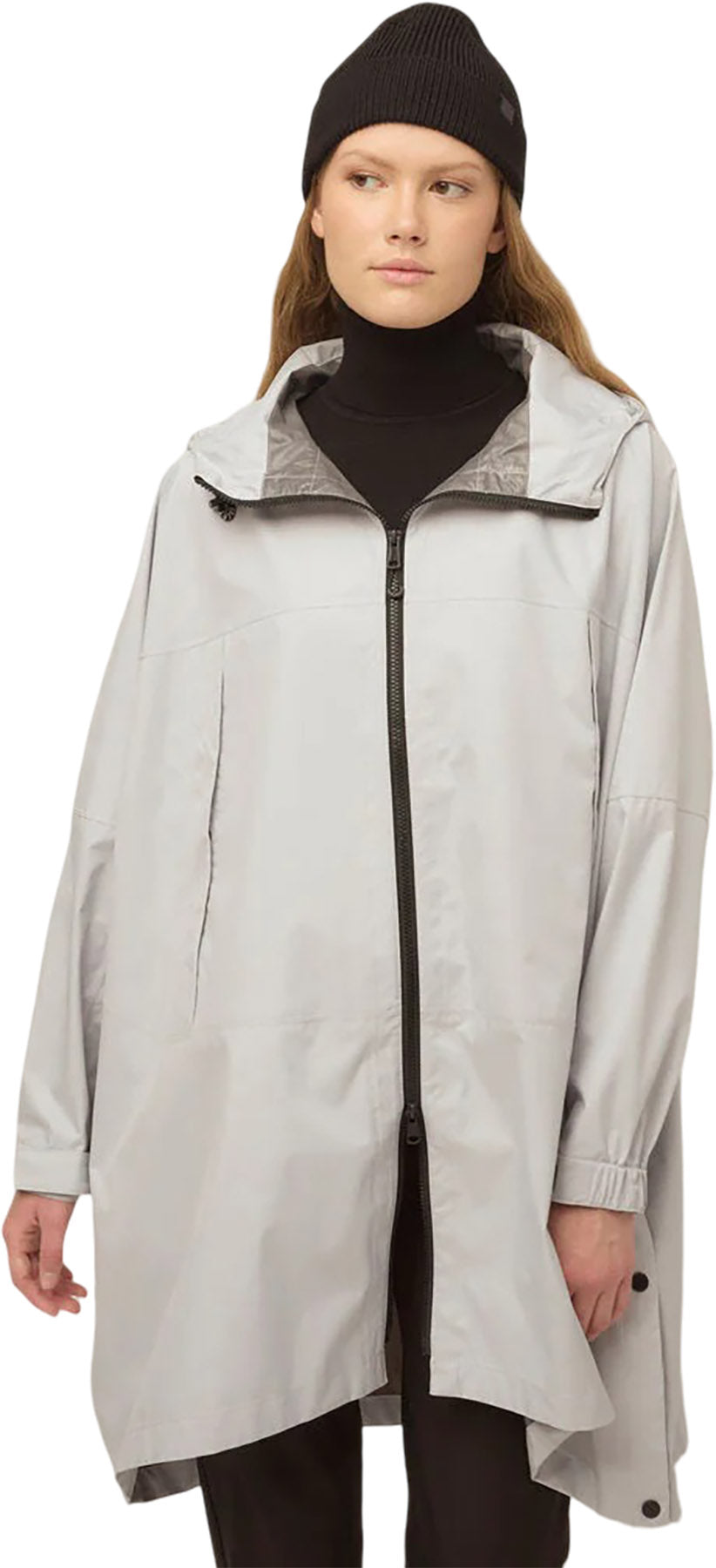 Packable Hooded Poncho - Women's