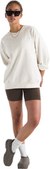 Evolution Simple Dome Oversized Crew Neck Sweatshirt - Women's