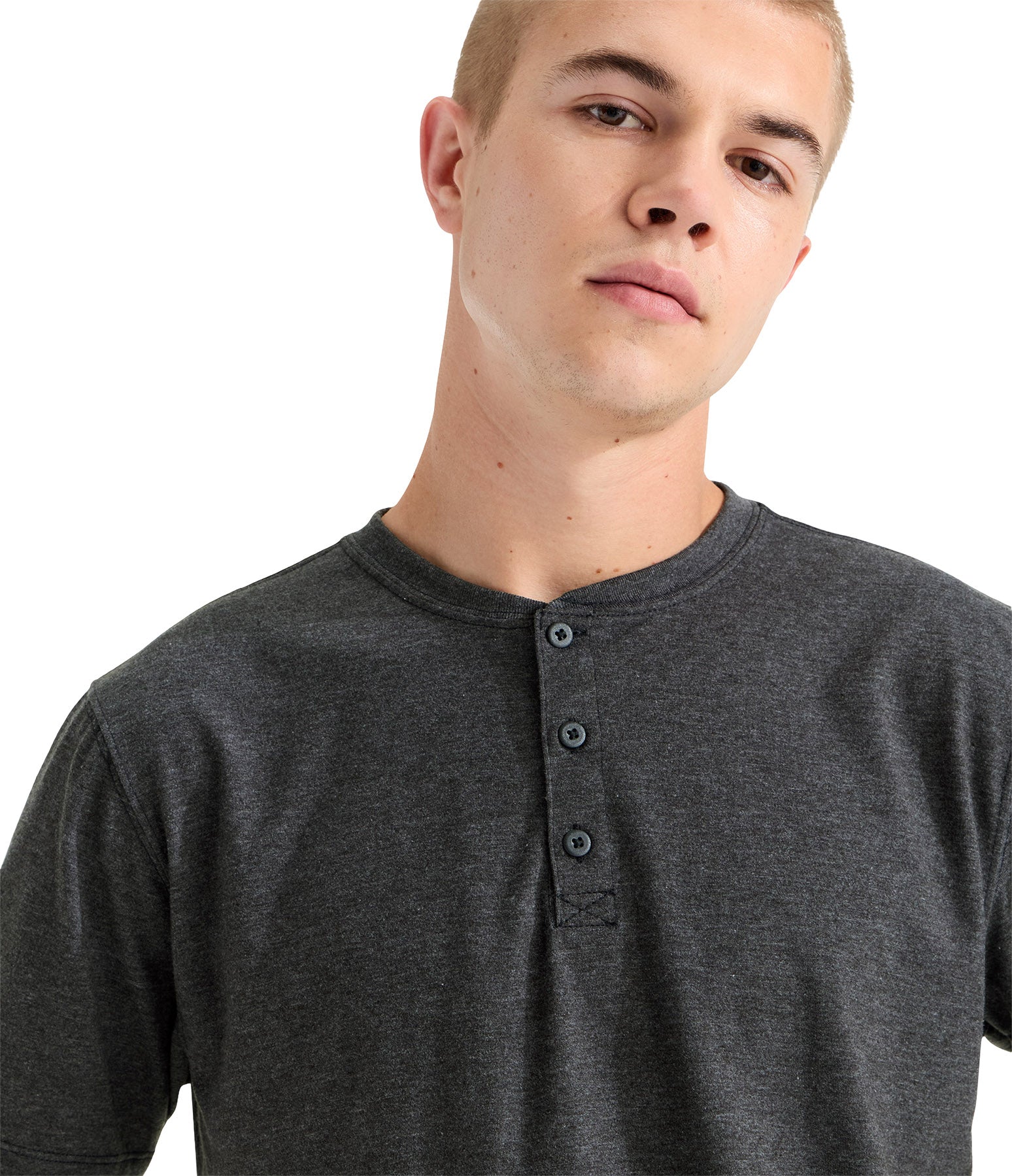 Tri-Blend Short-Sleeve Henley T-shirt - Men's