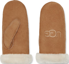 Sheepskin Emroidered Logo Mitten - Women's