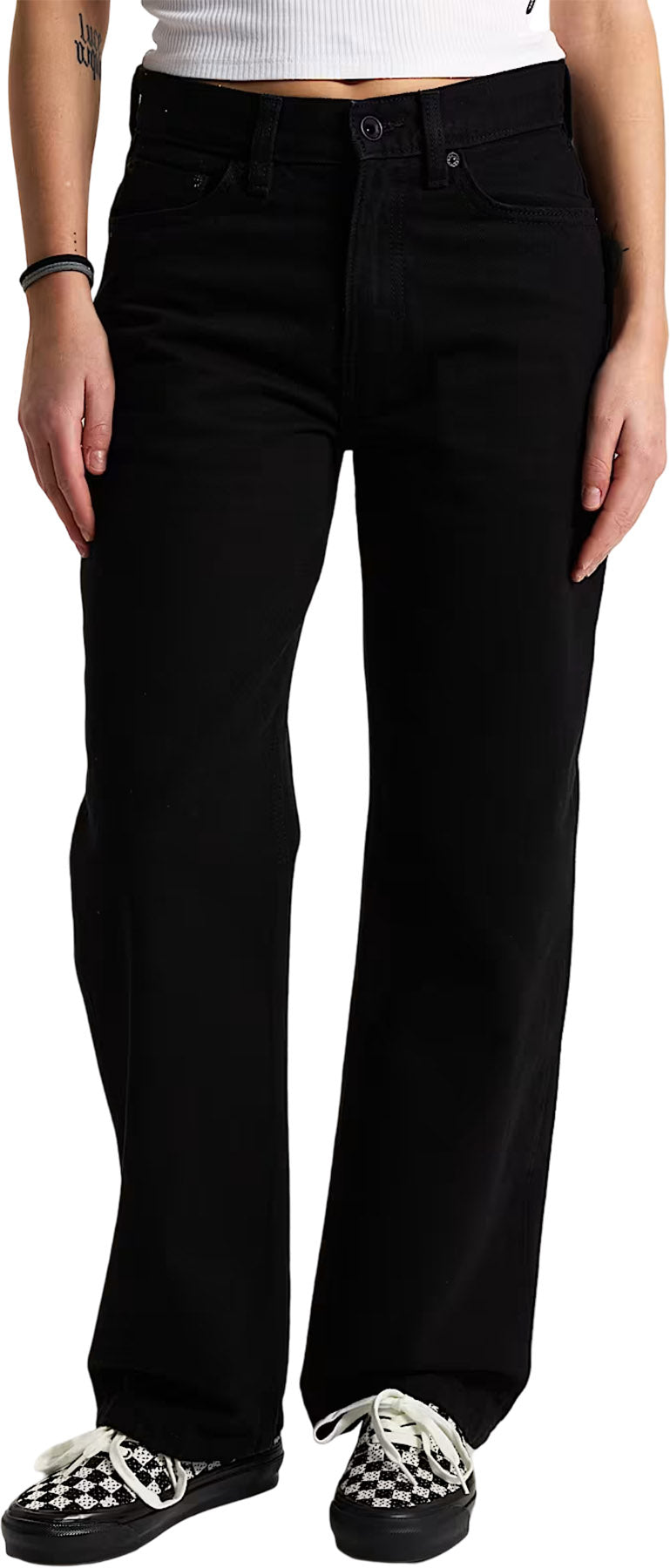 Check-5 Mid Rise Straight Trousers - Women's