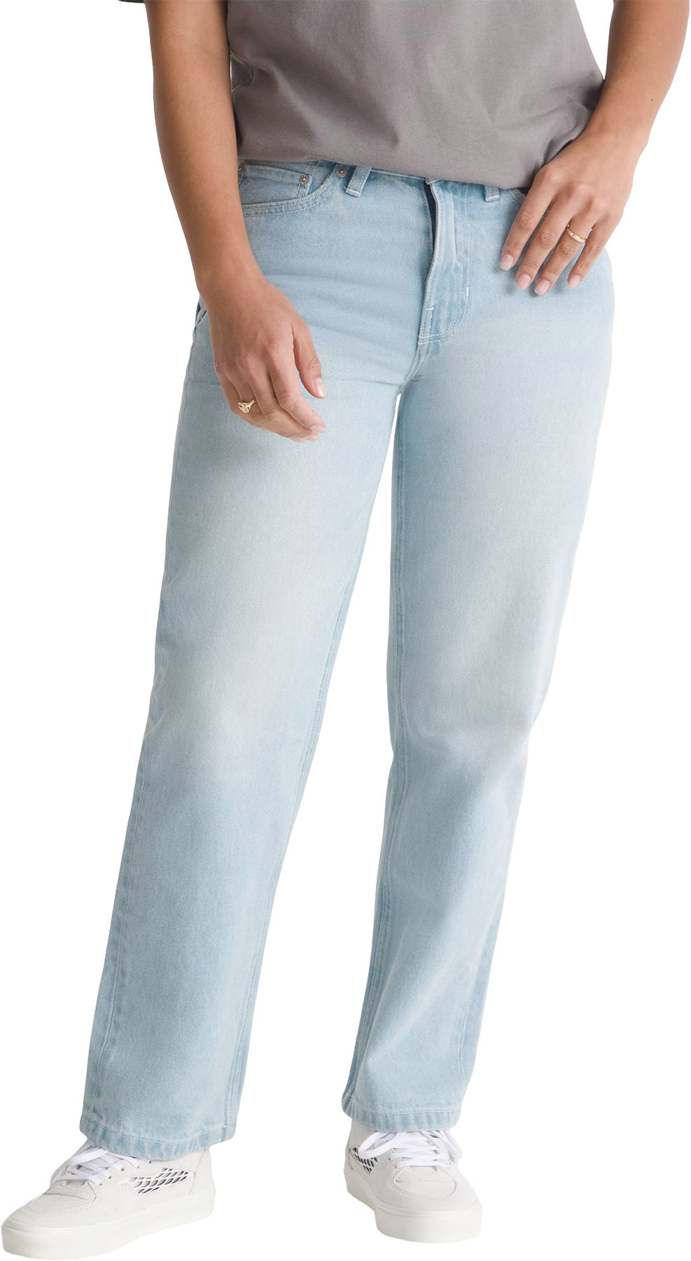 Check-5 Mid Rise Straight Trousers - Women's
