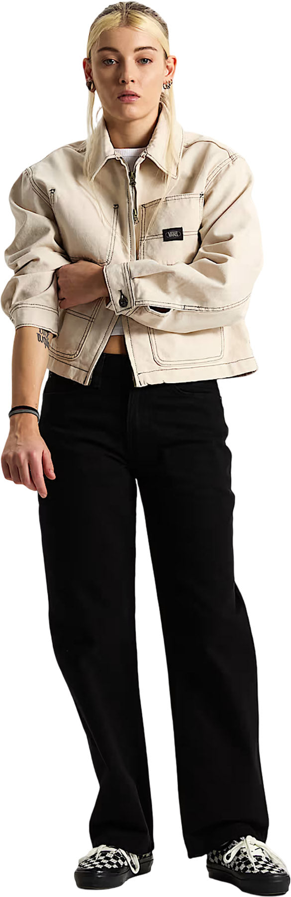 Check-5 Mid Rise Straight Trousers - Women's
